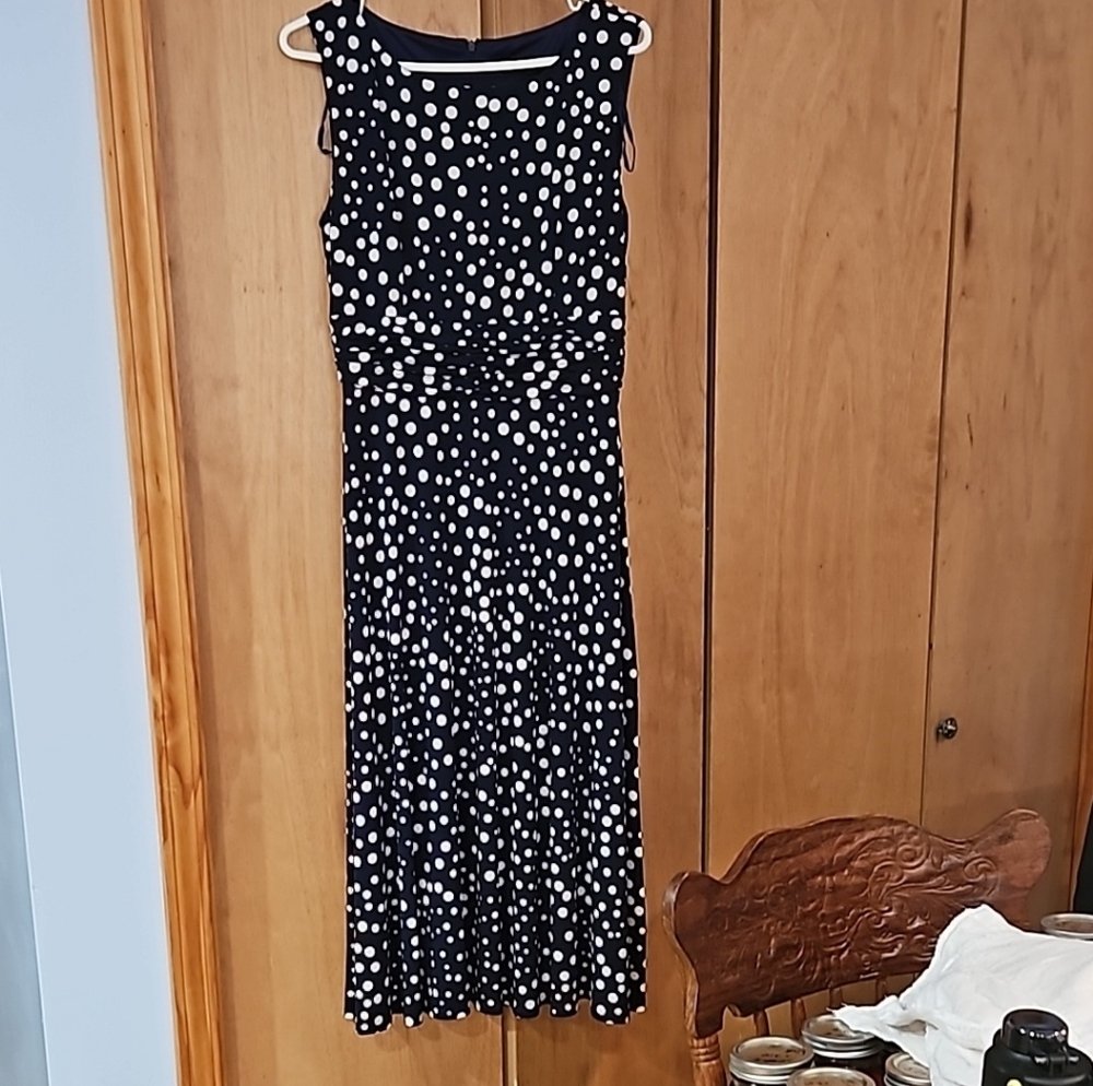 Jessica Howard Navy and White Midi Sundress